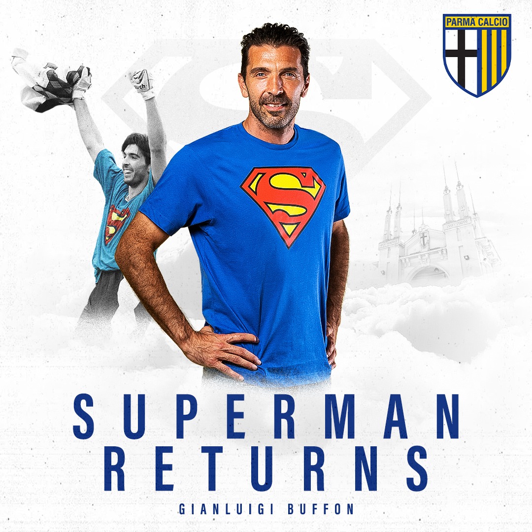 Gianluigi Buffon regresa al Parma (Twitter @1913parmacalcio)