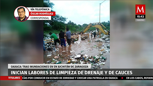Inician labores de limpieza de drenaje y causes en Juchitán, Oaxaca