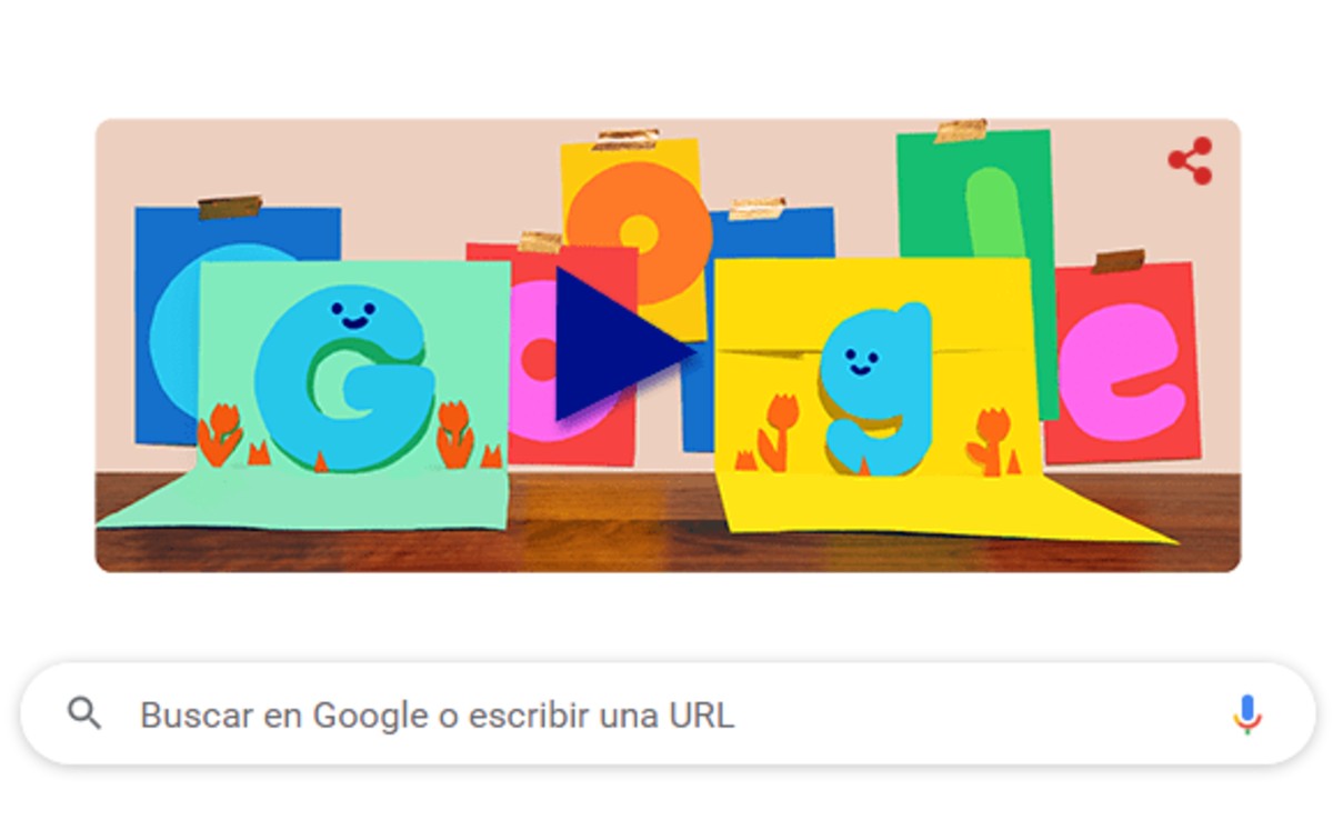 Google celebra el Día del Padre con colorido doodle (Captura).