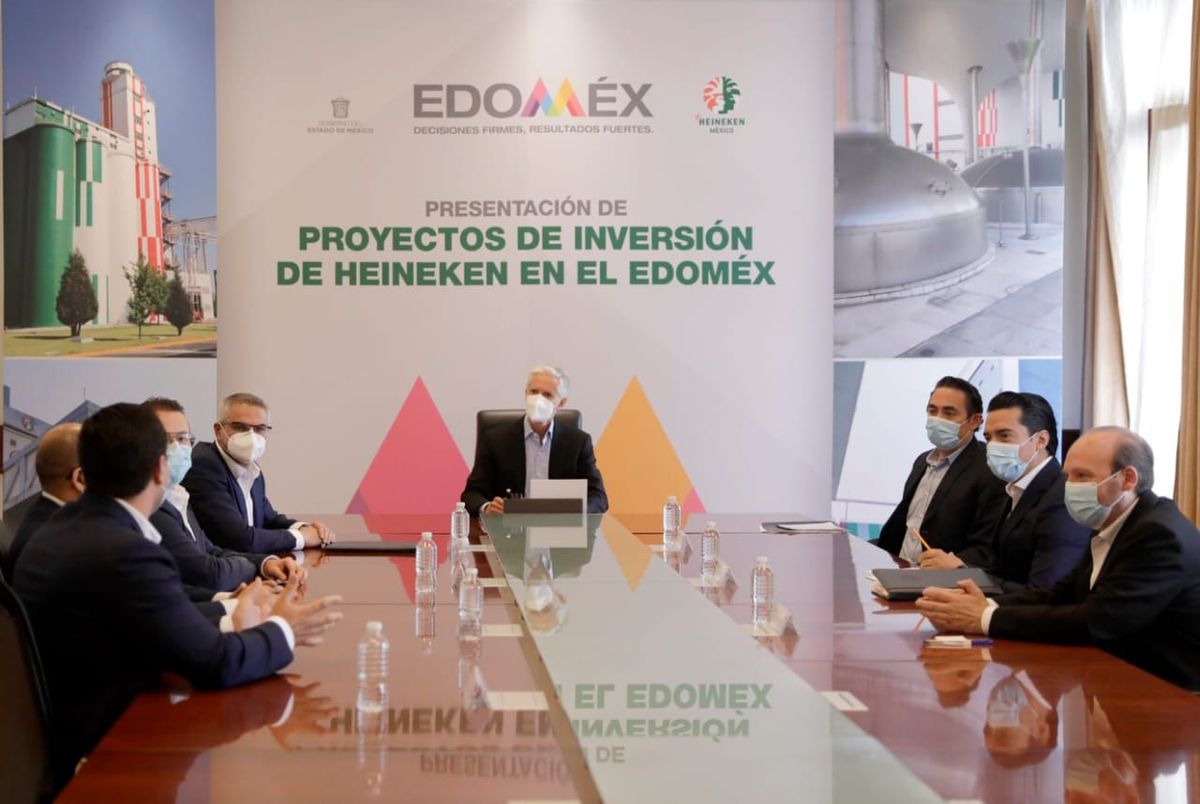 El gobernador mexiquense reconoció a la empresa Heineken.