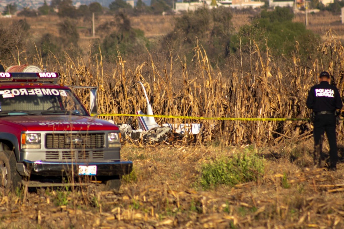 Escena donde cayó el helicóptero tras el accidente aéreo | Andrés Lobato