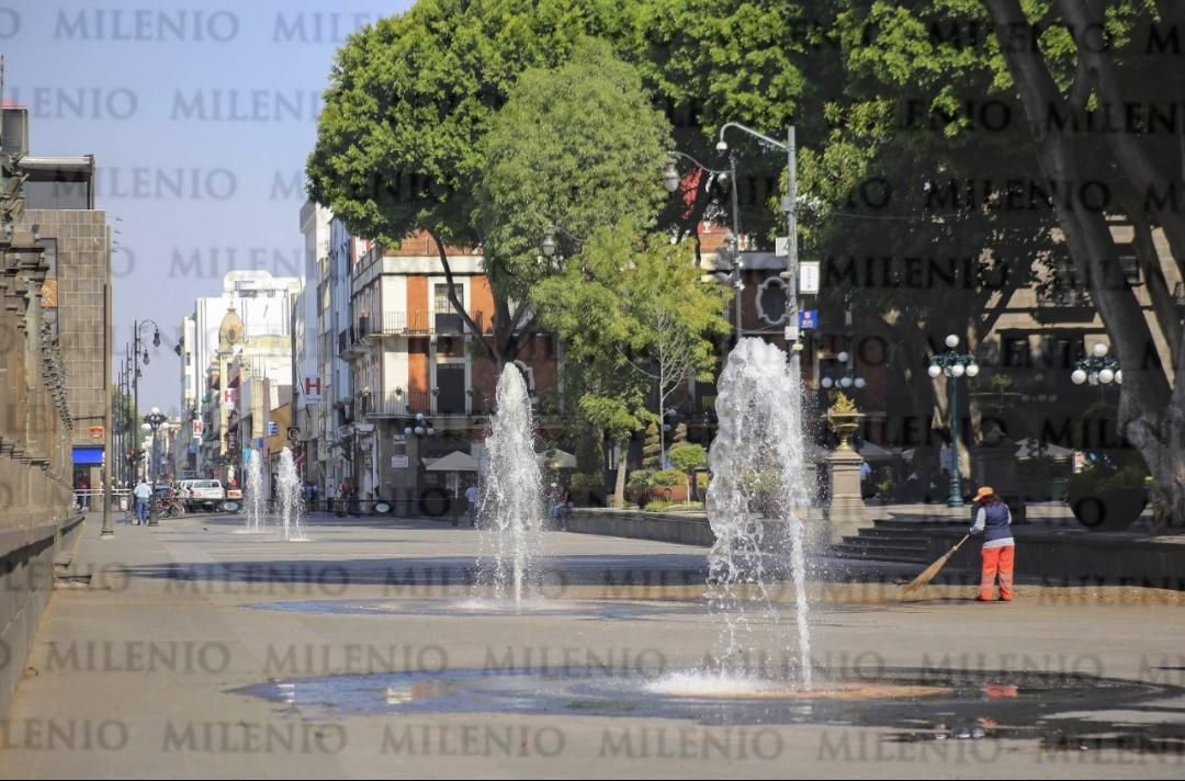 Fachada del Zócalo de Puebla previo a su remodelación | Andrés Lobato