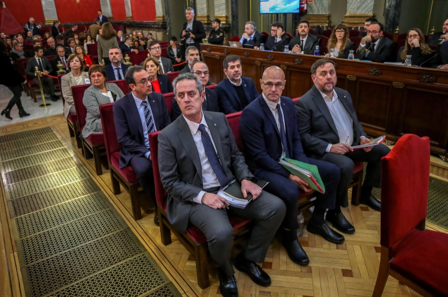 Líderes independentistas de Cataluña en el proceso judicial de 2019. | Archivo, AFP