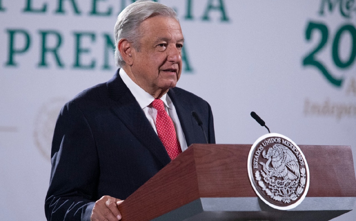 El Presidente en La Mañanera el 22 de junio de 2021, desde Palacio Nacional. (Cortesía)
