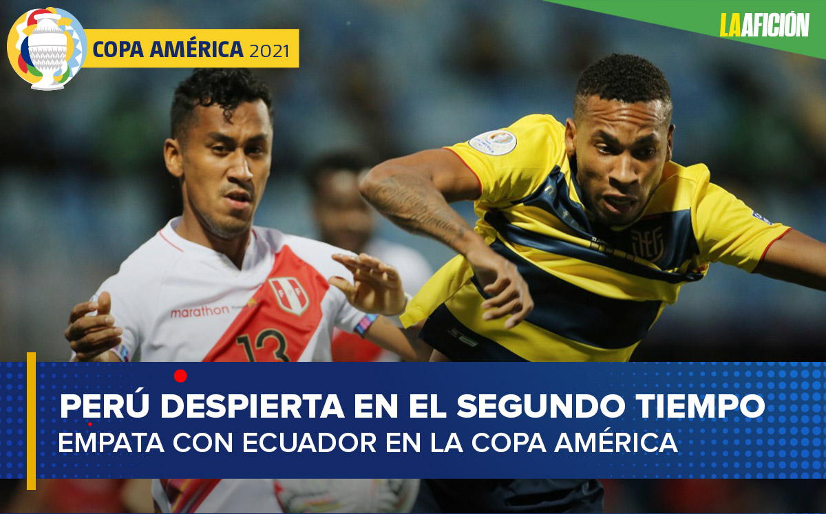Ecuador y Perú empatan 2-2 en la Copa América (AFP)
