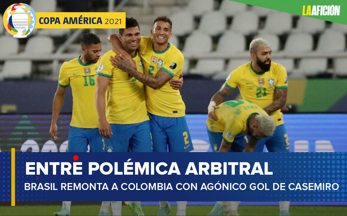 Con gol agónico, Brasil remonta a Colombia y mantiene paso firme en Copa América  (La Afición)