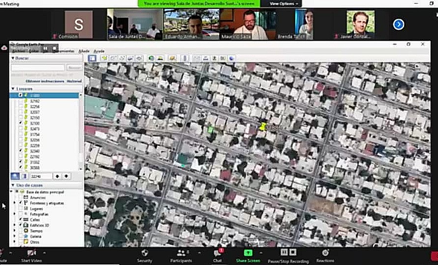 Sesión virtual de la Comisión de Ordenamiento y Desarrollo Urbano. Foto: Especial.
