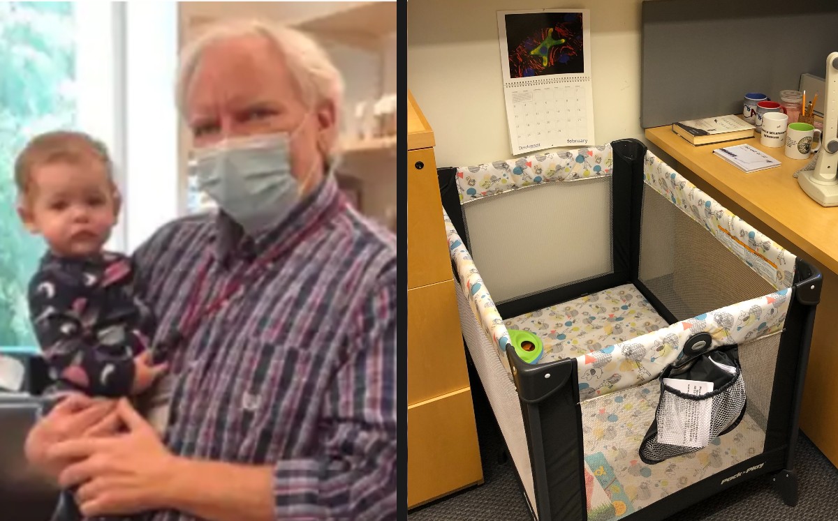 Profesor se hace viral por comprar cuna a alumna para que llevara a su bebé y acabara la tesis. (Especial)