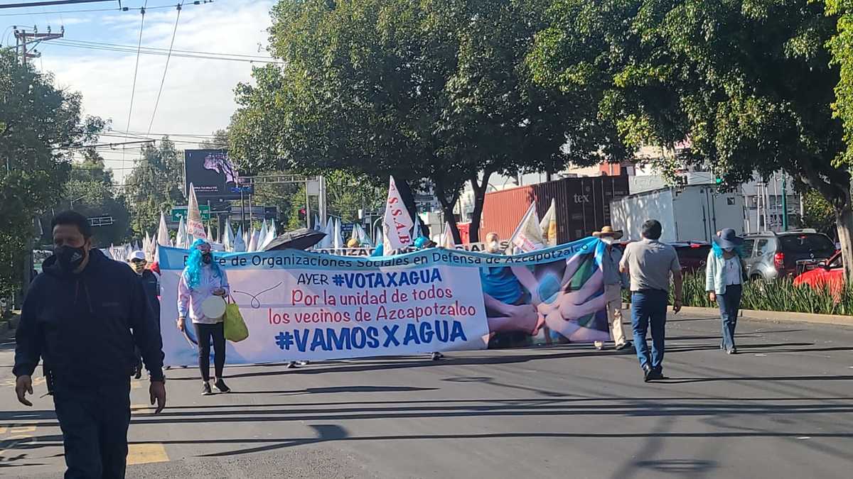 Marcha en Azcapotzalco