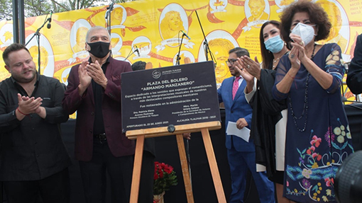 Inauguran 'Plaza del bolero' en Tlalpan