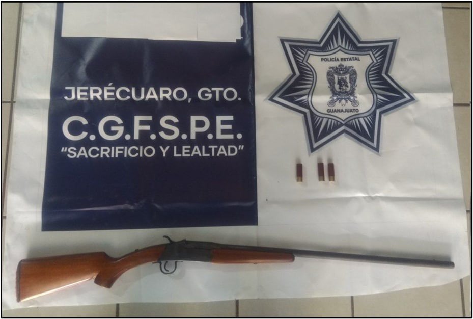 Detienen en Jerécuaro a conductor que portaba una escopeta. ESPECIAL