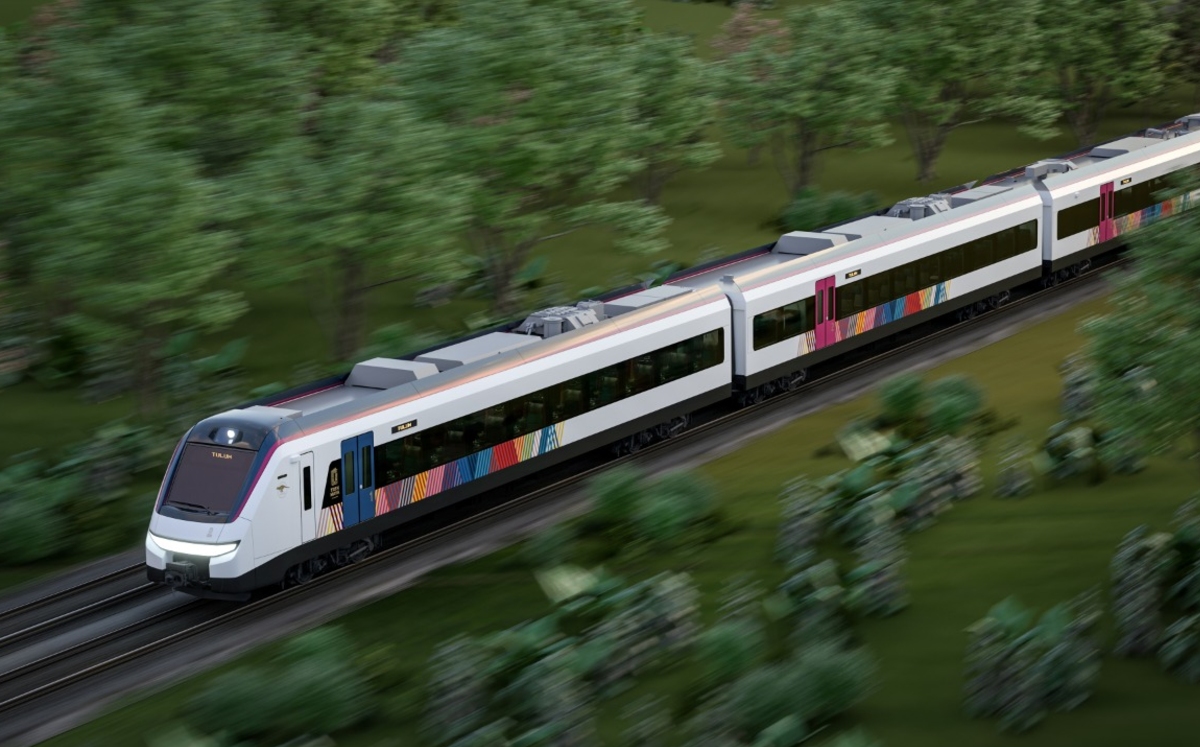 El diseño del Tren Maya se basa en una combinación que resalta los colores y elementos gráficos de la región. (Gobierno de México)