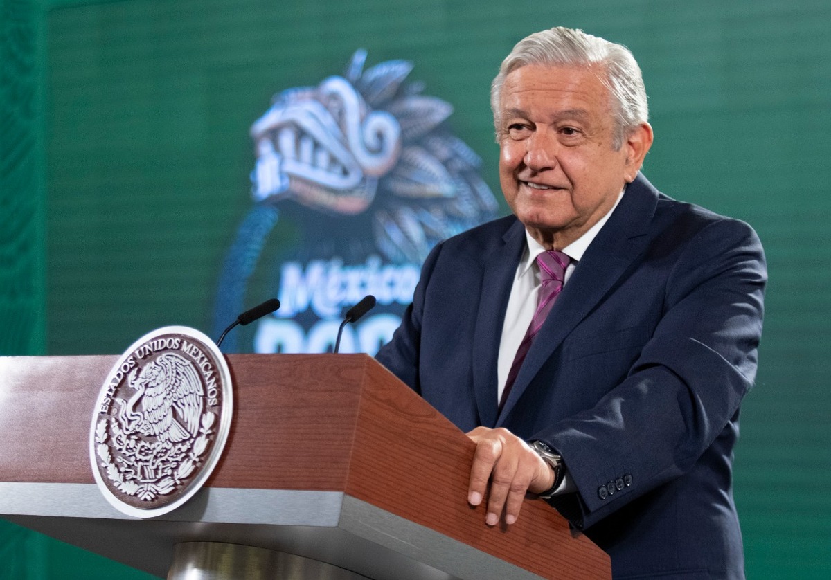 El presidente Andrés Manuel López Obrador en conferencia. (Cortesía)