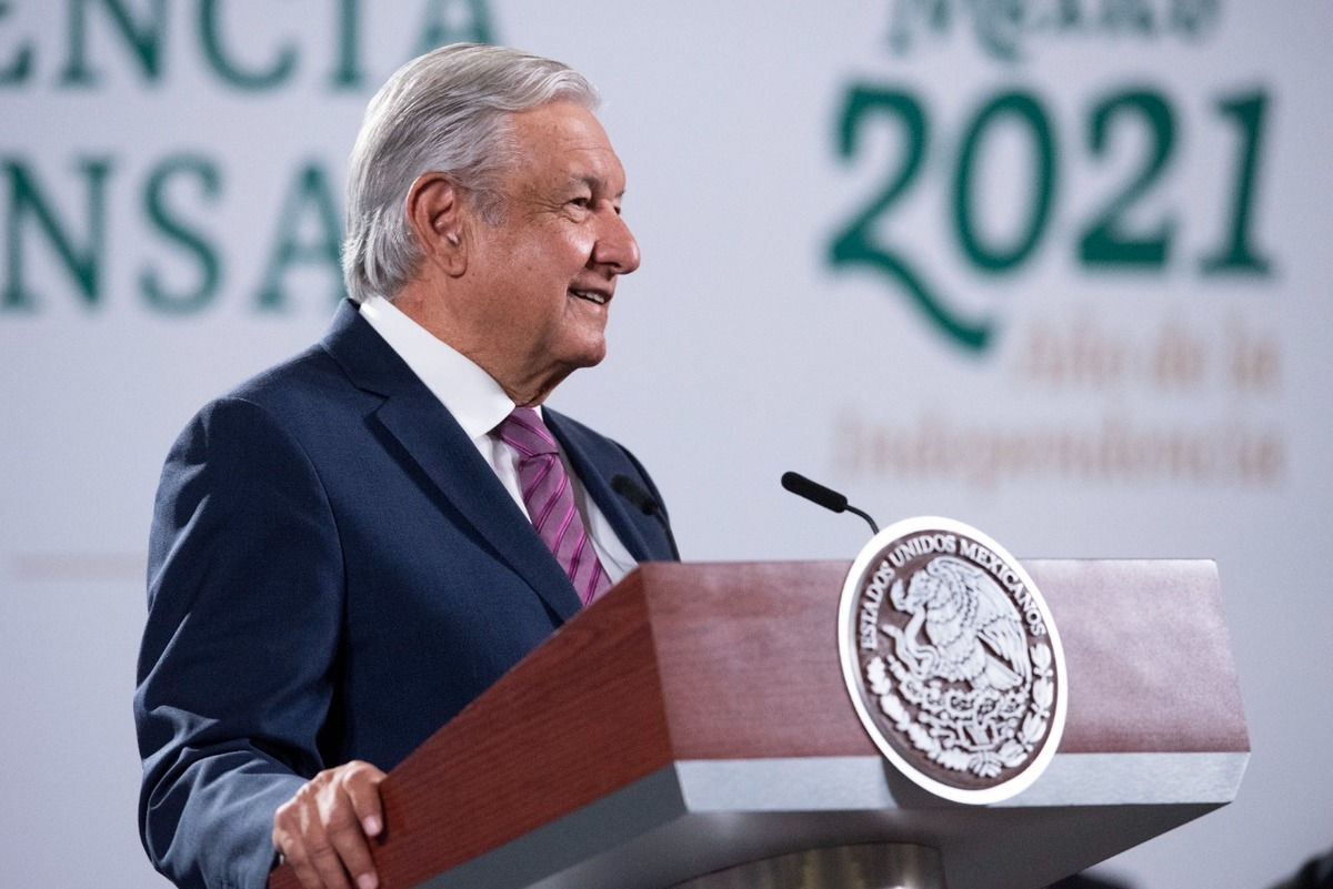 El presidente Andrés Manuel López Obrador en conferencia. (Cortesía)