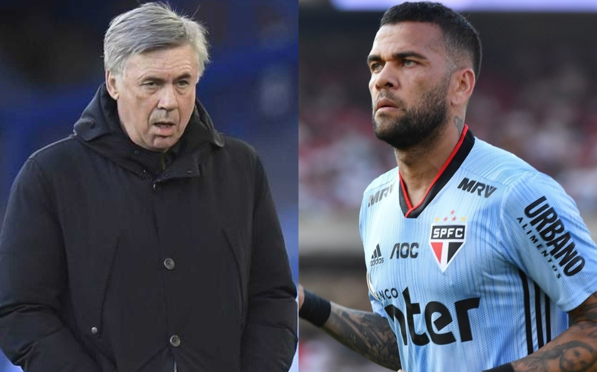 Carlo Ancelotti y Dani Alves, en la lista de morosos en Hacienda de España (EFE)/ Twitter: @SaoPauloFC)