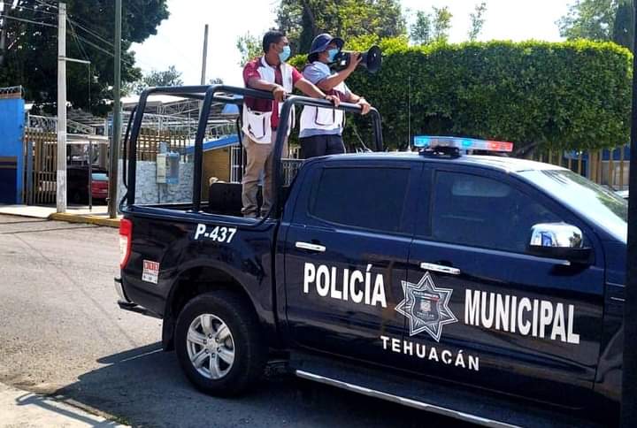 Volverán patrullas a vigilar uso correcto del cubrebocas en Tehuacán | Especial