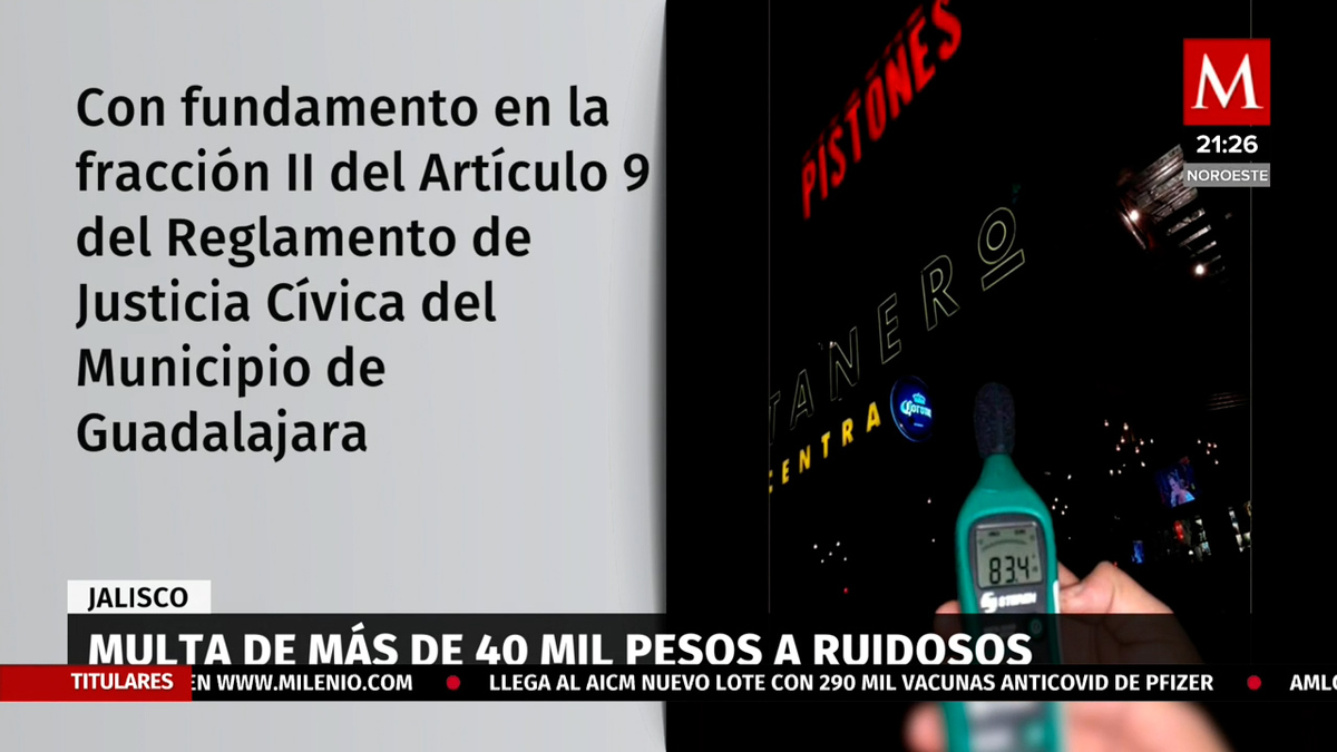 En Guadalajara aplicaran multa por 44 mil pesos a ruidosos