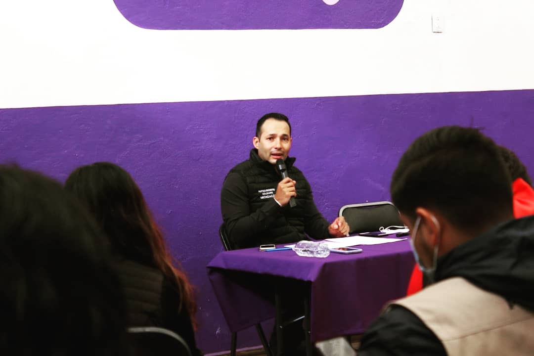 Eder López, dirigente estatal del PES en Michoacán. (Tomada de @JlgEder)