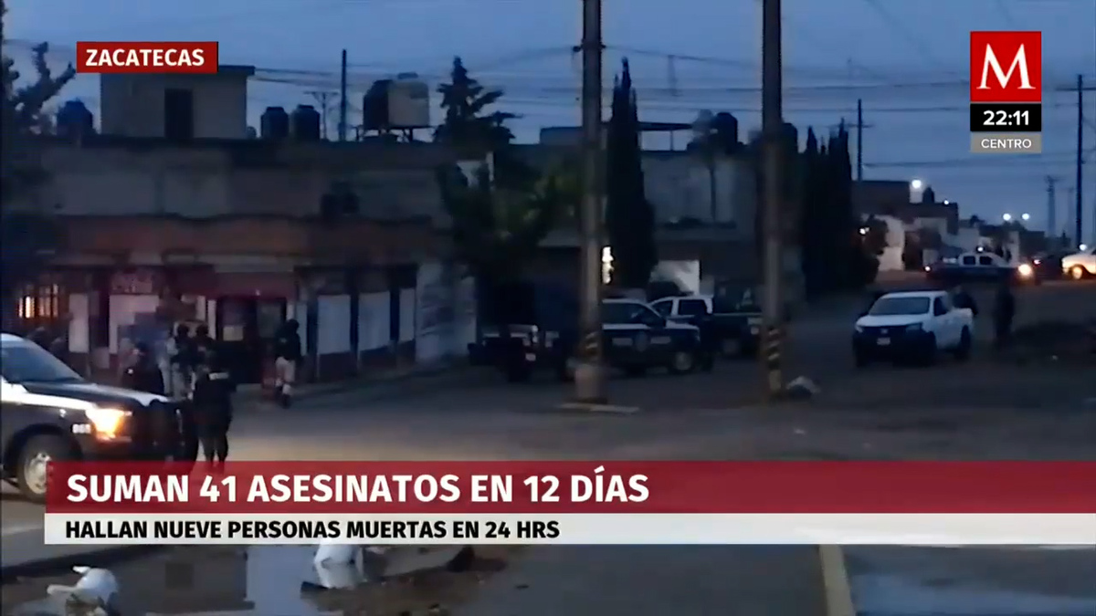 En Zacatecas, matan a nueve personas en 24 horas