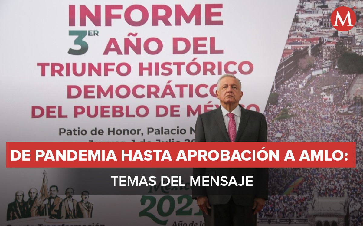 El Presidente aprovechó su mensaje para hablar de los adversarios a su proyecto de nación. | Diseño: Margarita Salmorán