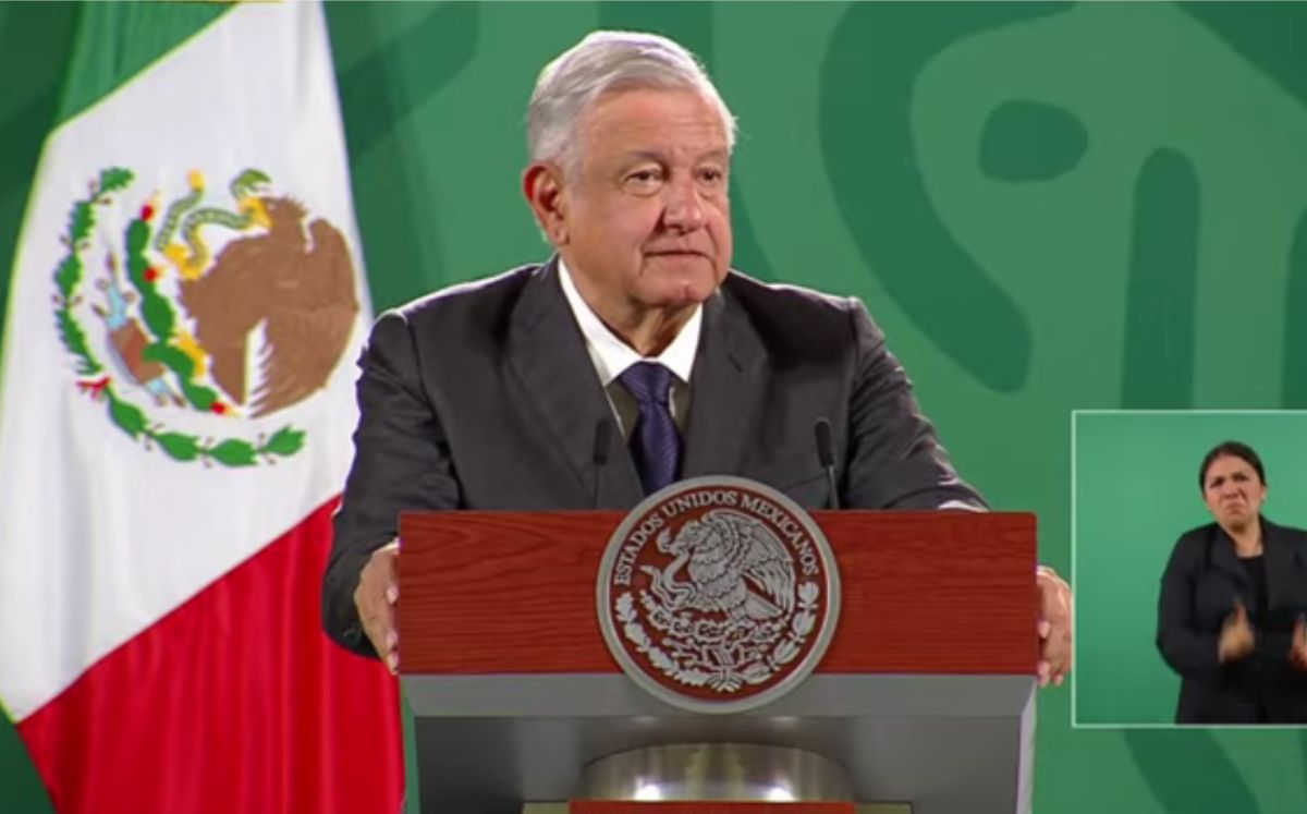 Andrés Manuel López Obrador durante su conferencia matutina en Palacio Nacional. Foto: (ESPECIAL)