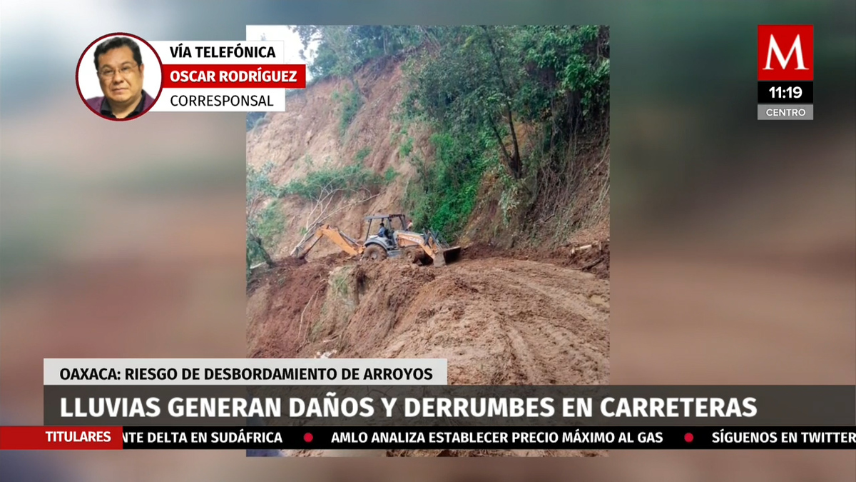 Lluvias generan daños y derrumbes en carreteras de Oaxaca
