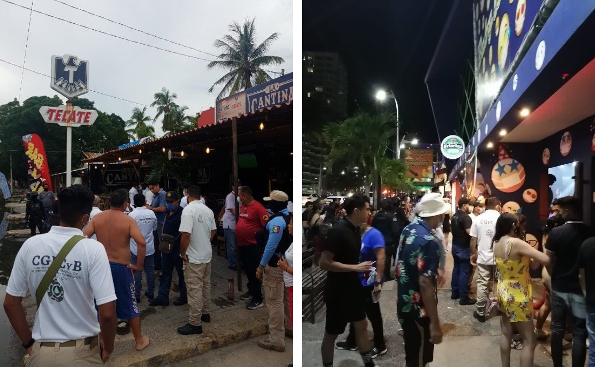 Los bares fueron clausurados por vender bebidas alcohólicas fuera de horario y rebasar el aforo permitido. (Especial)