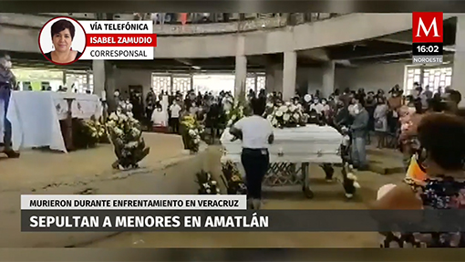 Sepultan a menores muertos en enfrentamiento en Amatlán.