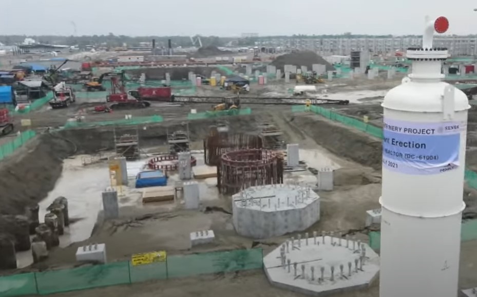 Avances en la construcción de la refinería de Dos Bocas en Paraíso, Tabasco. (Especial)