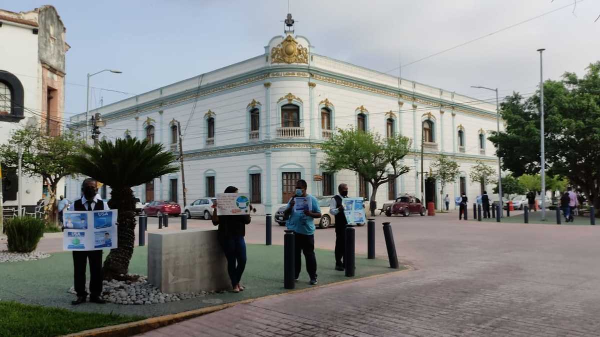 Campaña de concientización sobre el uso del cubrebocas en Ciudad Victoria. (Antonio Hernández)