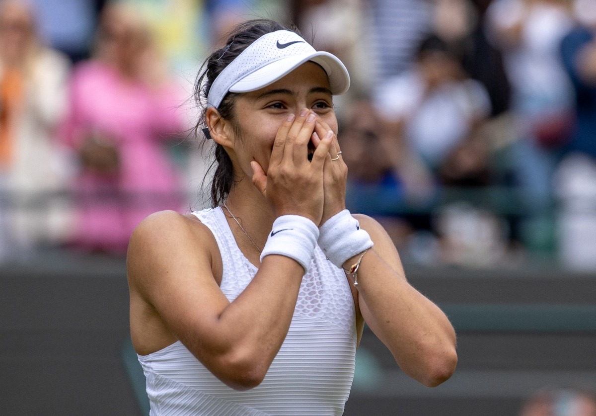 Emma Raducanu enloquece Wimbledon. (AFP)