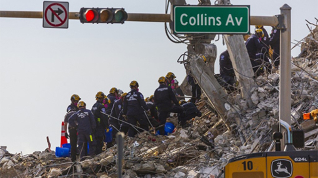Hallan otros 3 cadáveres entre escombros de edificio colapsado en Miami; van 27 muertos