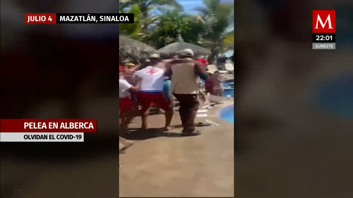 Detienen a 11 personas por pelea en alberca de hotel de Mazatlán