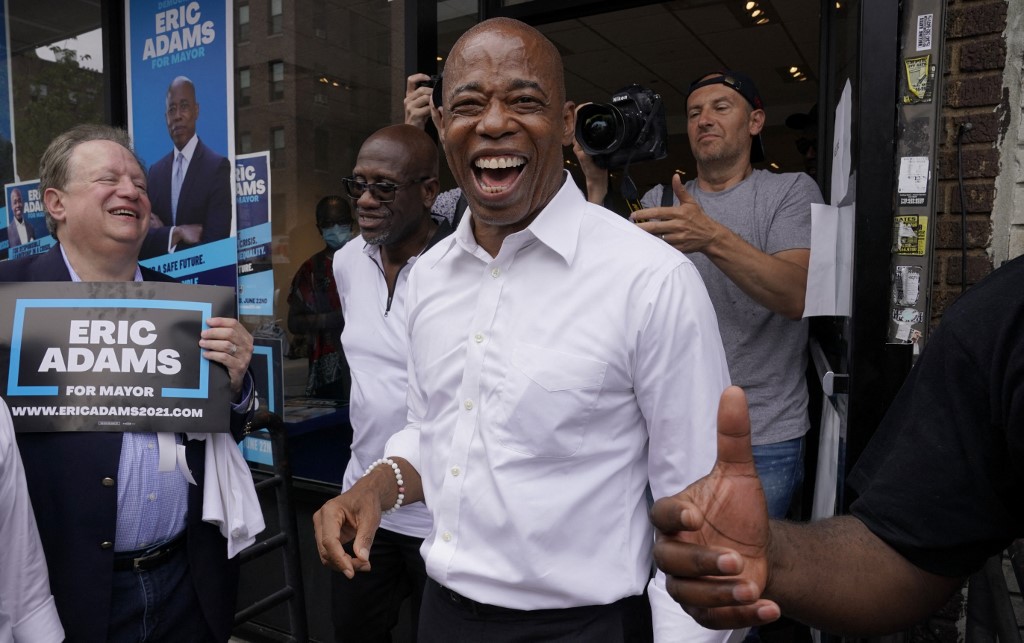 Eric Adams sería el eventual próximo alcalde de Nueva York, ya que la ciudad suele votar por los demócratas. (AFP)