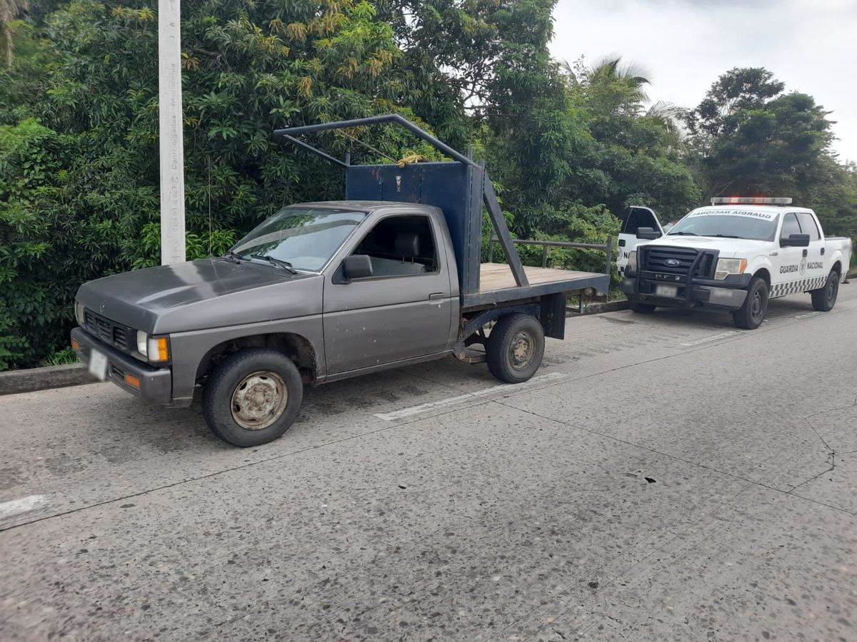 La camioneta tenía un doble fondo. (Especial)