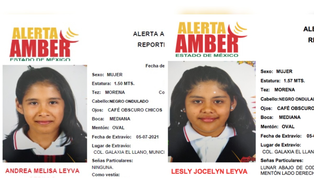 Menores desaparecidas en Edomex