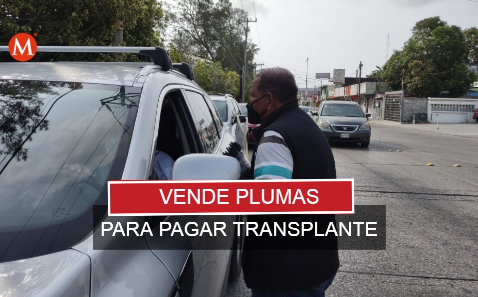 Padre vende plumas para pagar trasplante de riñón para su hijo