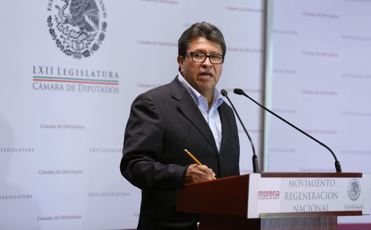 El senador de Morena Ricardo Monreal en conferencia de prensa en la Cámara de Diputados. (Cuartoscuro)
