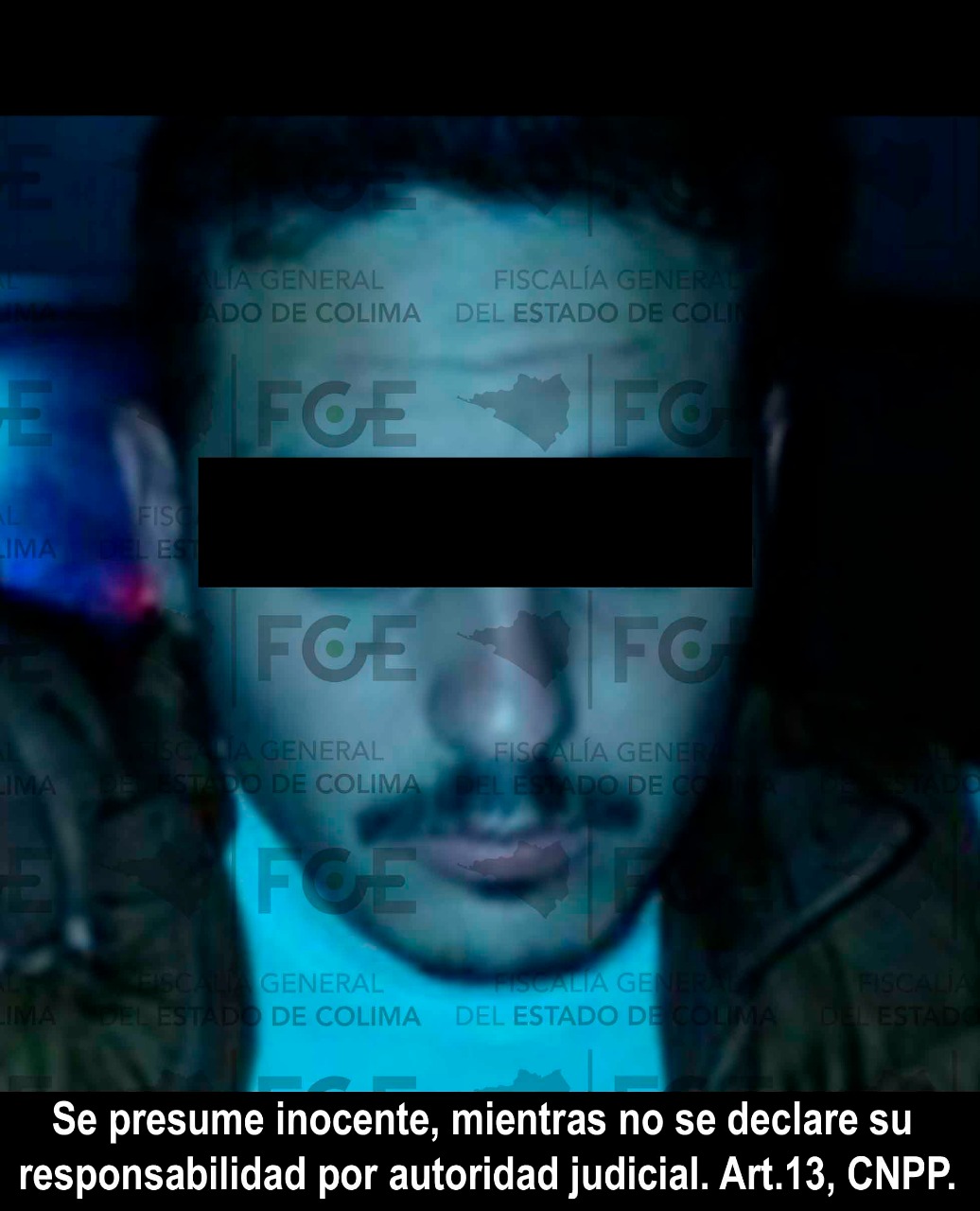 El joven de 27 años fue arrestado por elementos de la FGE en Colima. (Arnoldo Delgadillo)