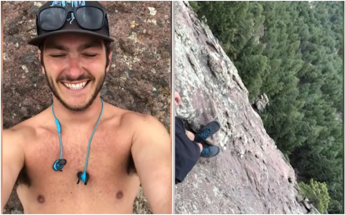 Joven arriesga su vida por una selfie (Captura)