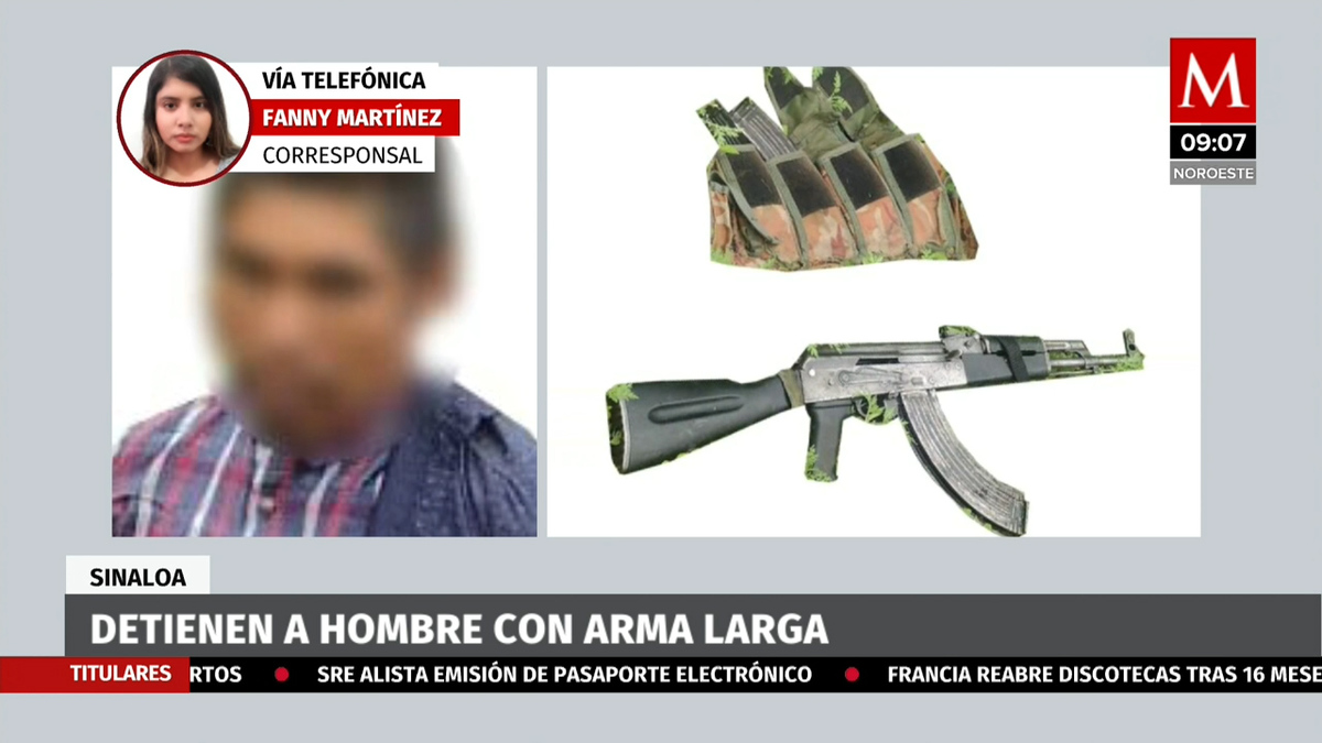 Detienen a hombre con arma larga en Sinaloa
