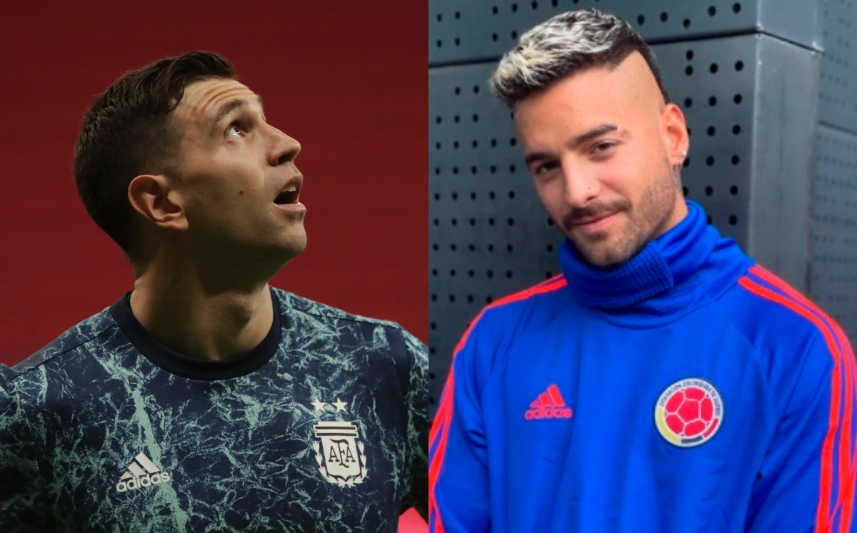 Emiliano Martínez y Maluma (Reuters / Instagram)