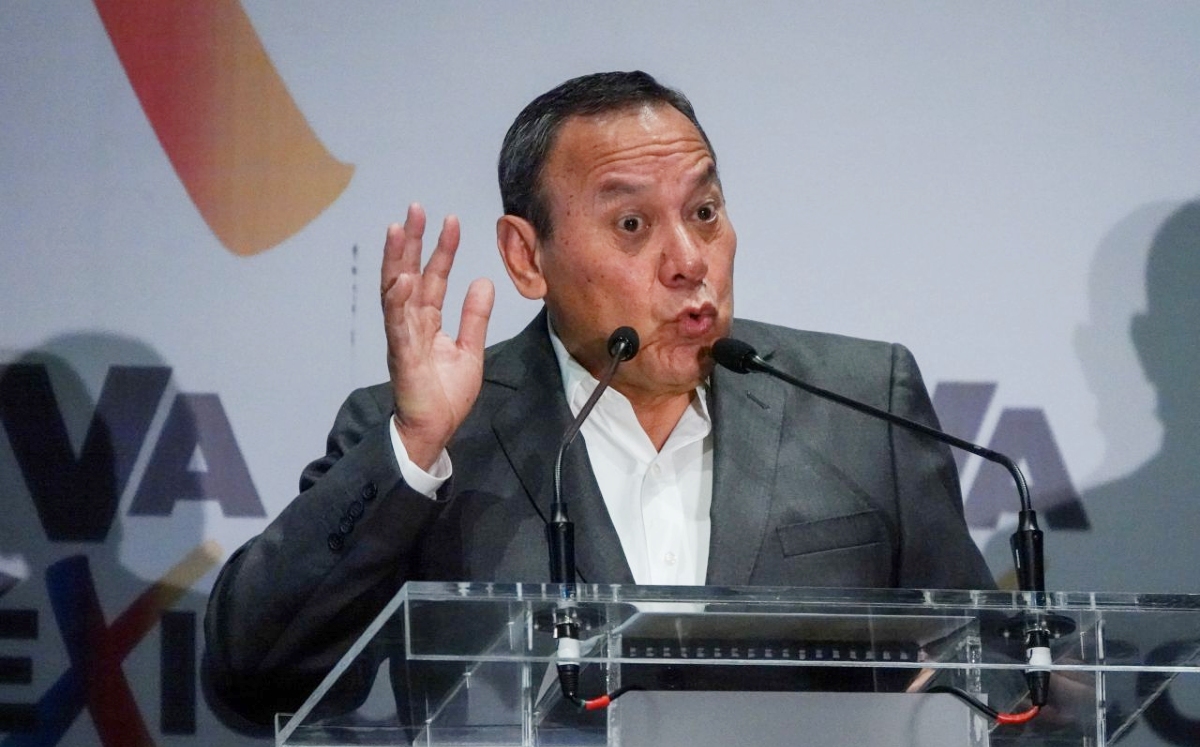 Jesús Zambrano durante la conferencia de prensa de la coalición Va Por México. (Cuartoscuro)