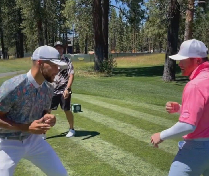 Canelo y Stephen Curry practican boxeo (Instagram: @canelo)