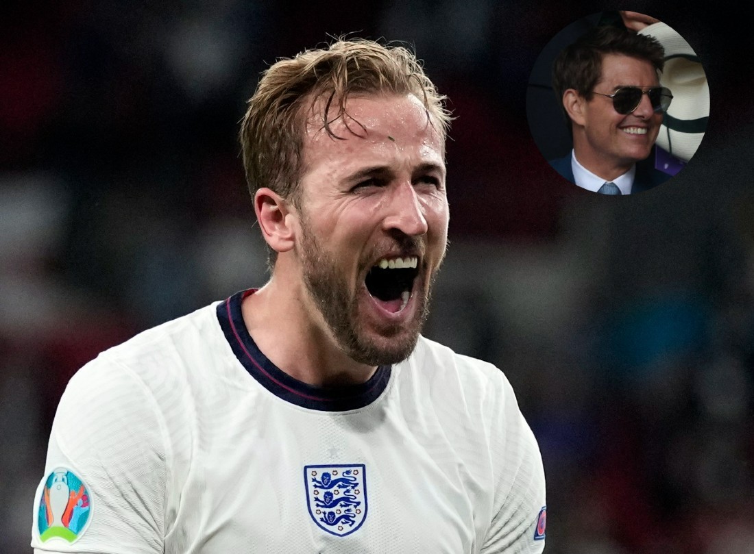 Harry Kane y Tom Cruise (Reuters/AFP)