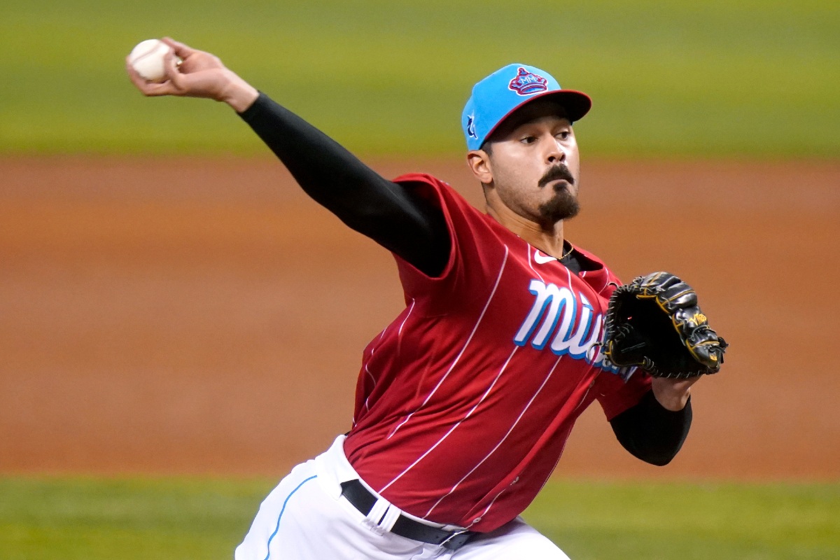 Pablo López, pitcher de los Marlins (AP)