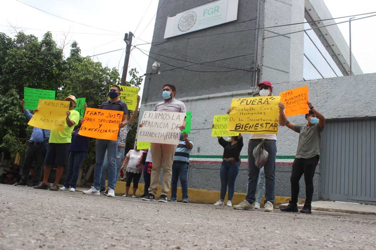 Protestan contra subdelegada de programas federales en Tampico. (Sergio Sánchez)