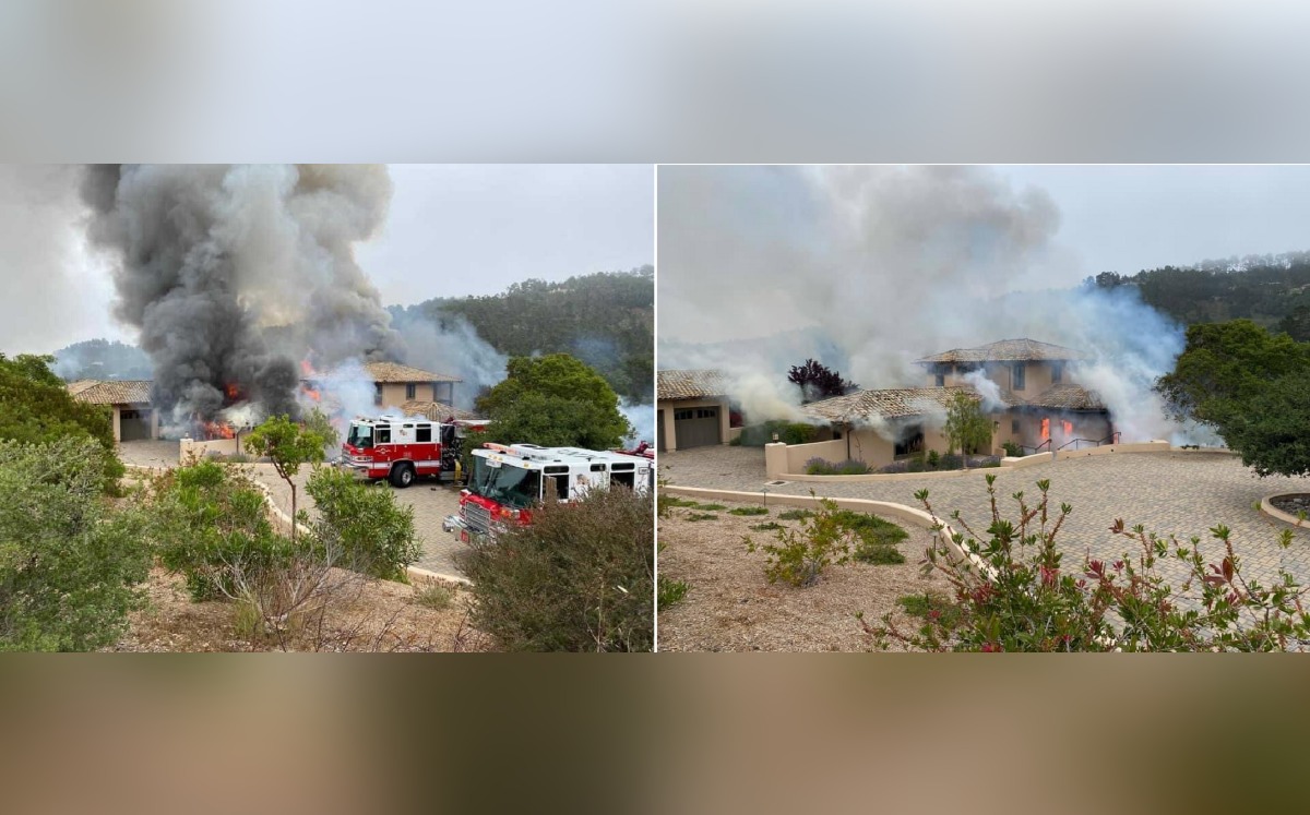 La pequeña aeronave se desplomó en el condado de Monterey, California. (Fotos:  KSBW)