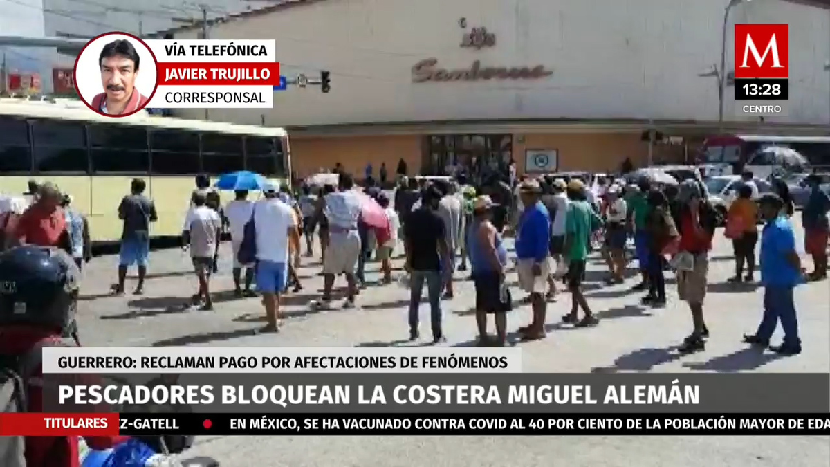 Pescadores bloquean la costera Miguel Alemán