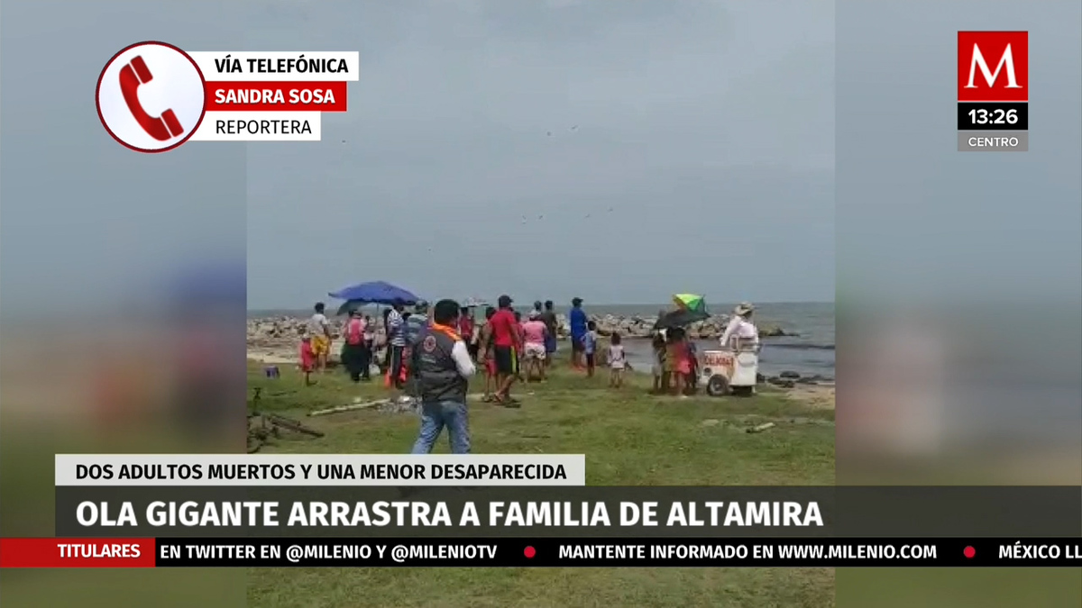 Una ola gigante arrastro a una familia en Veracruz